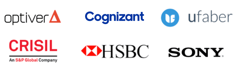 Logos of different companies displayed